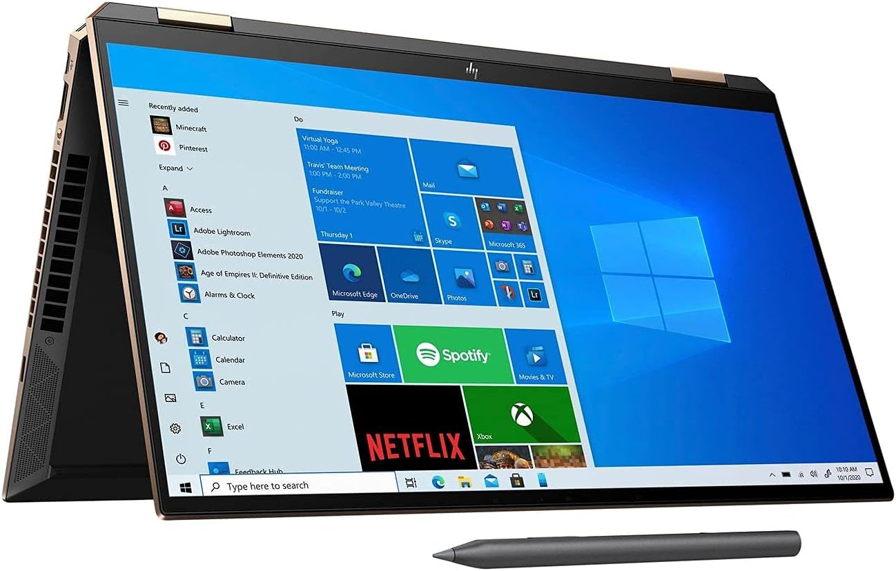 HP Spectre x360 15.6" 2-in-1 Laptop PC , Touch Screen, Intel i7, 8GB RAM, 512GD SSD, UHD, Nightfall Black